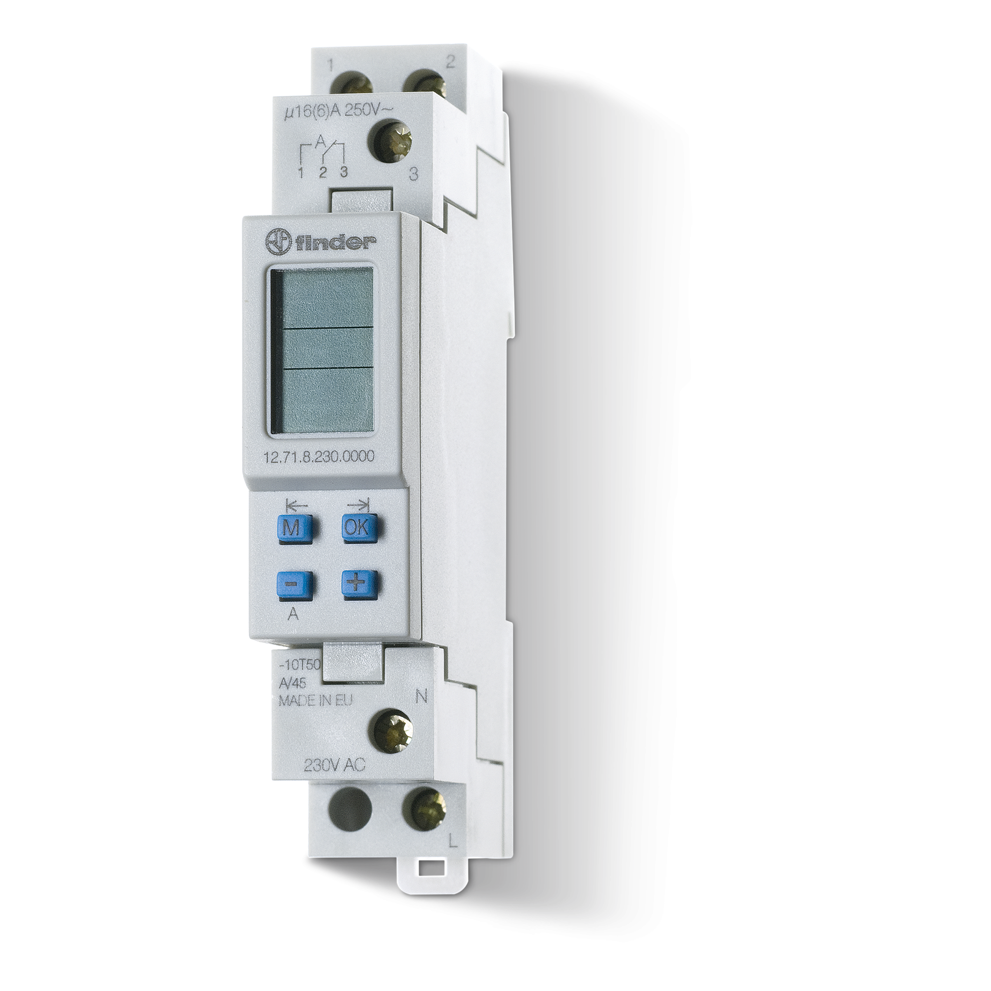 12 Series Mechanical or electronic digital time switches 16A Finder